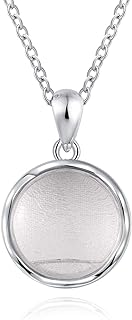 925 Sterling Silver Cremation Necklace for Ashes - Transparent Crystal Circle Urn Pendent Necklace Memorial Jewelry for Women