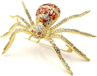 DREAMLANDSALES Victorian Style Mother of Pearl Body and Micro Pave Spider Brooches Pins