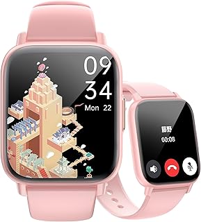 Sinessy スマートウォッチ 薄型、通話機能と1.83インチ大画面で、IP67防水。女性向けスポーツや日常用に最適なGPS搭載。