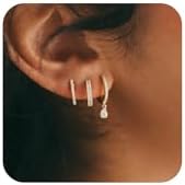 9mm Yellow Gold Hoop Earrings with Cubic Zirconia for Women - Versatile Design for All Styles and Occasions