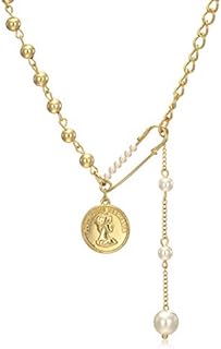 Handpicked Pearl Choker Necklace in 18K Gold Plated Ball Chain for Women and Girls - Small, Dainty and Stylish Accessory