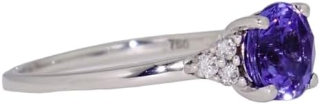 AAAA Tanzanite Moissanite Ring in Sterling Silver, Tanzanite Ring, Tanzanite Engagement Ring, Tanzanite Wedding Ring for Her