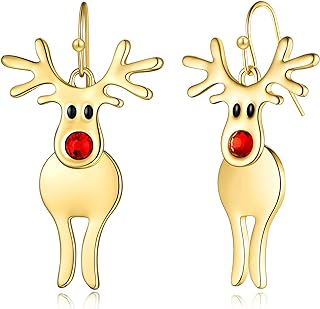 Chic Push-Back Christmas Tree Dangle Earrings by CLASSYZINT - Brass Material - Perfect Christmas Gift for Women