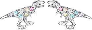Women's Dinosaur Stud Earrings with Brass Pushbacks, Featuring Dainty T-Rex Design - Chic Fashion Jewelry Gift