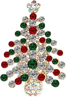 Vintage Bee-Shaped Christmas Tree Brooch with Platinum and Titanium Materials and Butterfly Clasp, Embellished with Chrome Tourmaline Gem for Fashion-Forward Women