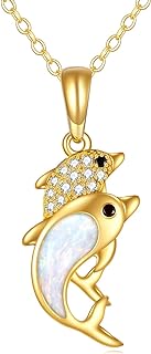 14K Gold Origami Style Fox, Pig, Panda Pendant with Cable Chain Necklace for Women and Girls, Hypoallergenic and Tarnish-Resistant Birthday Jewelry Gift