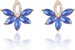 FENBORY Fancy Rhinestone Earrings Cluster Earrings Sparkly Crystal Stud Drop Earrings Wedding Prom Earrings for Women Girls