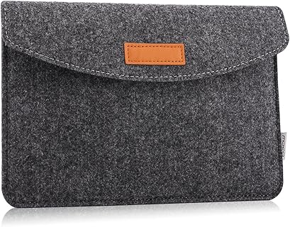 MoKo Housse pour Tablette 9-11 Pouces, Compatibilité iPad Air 5, avec Fermeture Auto-agrippante, Fabrication en Feutre et Suède, Compact et Léger. Idéal pour les Professionnels