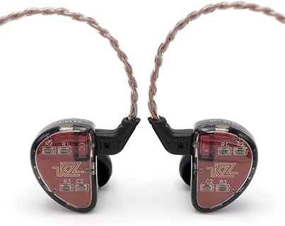 [LINSOUL] KZ AS10 5BA HiFi In-Ear Kopfhörer, 3D-Drucktechnologie und abnehmbares 0,75 mm 2-Pin Kabel. Ideal für Audiophile und Musikliebhaber, mit passivem Noise Cancelling