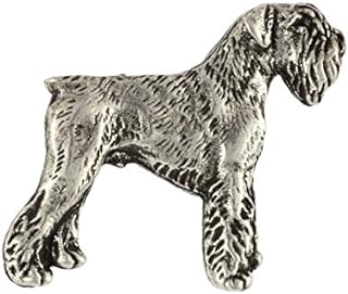 Art-Dog Unique Edition Silver Dog Pin Badge – Silver-Plated Handmade – Brooches Women – Funny Pins – Silver Brooch Jewelry – Schnauzer - 2,3x2,7x4,5cm