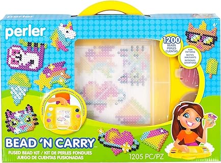 Perler Beads Bead 'n' Carry Craft Activity Kit, 1204 (Product Color May Vary), Small