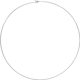 Sterling Silver Link Chain Choker Necklace with Hook Clasp for Women - AeraVida's 15-Inch Slim Wire Design