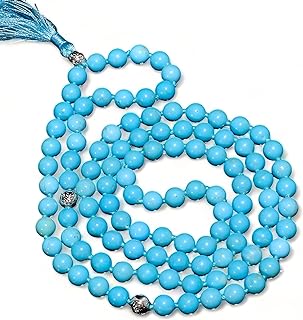 Mala Beads Necklace, Gemstone Mala Bracelet, Buddhist Prayer Beads Necklace, Tassel Necklace, Knotted Necklace, 108 Japa Mala, Healing Necklace, Gift for Her
