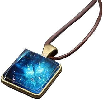 Spring Ring Clasp Glow in the Dark Crystal Necklace with 波斯顿绳链 Chain, Perfect Gift for Girlfriend or Wife, Noctilucent Steampunk Fairy Magical Heart Design