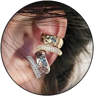 Ear Cuff Earrings for Women Crystal Non Piercing Clip on Earrings Chunky Gold Round Huggie Ear Cuff Earrings for Women Girls Jewelry Gifts