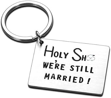 Funny Gag Valentintes Day Gifts for Him Husband Anniversary Wedding Keychain for Boyfriend Wife Sweet Birthday 5th 10th 20th Anniversary Engagement Gifts for Men Couple Bride Groom Hubby Wifey Lovers