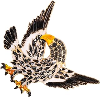 American Eagle Alloy Brooch Pin by LIFKOME - Majestic Bird Design on Metal Alloy - Ideal for Apparel Ornamentation with Enamel Finish - No Gemstone, Made in China