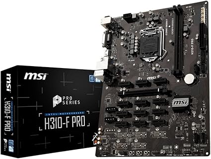 MSI Pro Series Intel Coffee Lake H310 LGA 1151 Mining ATX Motherboard with EZ Debug LED and Mining Guard, Ideal for Crypto Mining and Compatible with 8th Gen Intel Core Processors