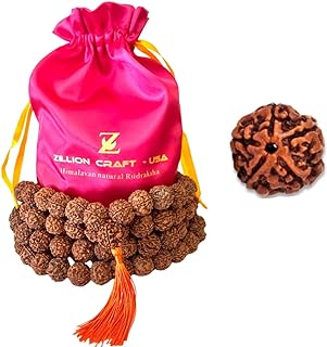 Himalayan organic five face Rudraksha necklace mala. Standard size 108 beads grown up in Himalaya of Nepal without chemical, wax and color treatment