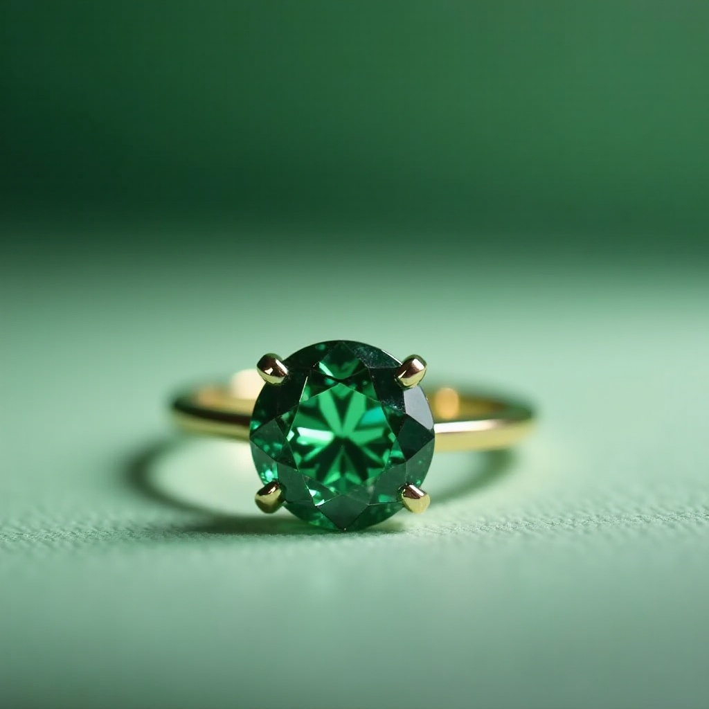 anillos de diamante verde