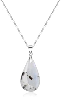 COAI 925 Sterling Silver Crystal Moonstone Necklace for Women