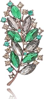 Vancy Utopia Premium Maple Leaf Large Brooch for Women Rhinestone Crystal Leaf Brooch Pin Gifts