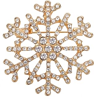 Christmas Snowflake Brooches for Women,Xmas Winter Brooch PIN,Christmas Jewelry Pins For Girl,Winter Holiday Party Family Xmas Decorations New Year Gifts