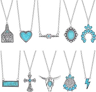 Boho-Chic Western Cross Pendant Necklace with Cubic Zirconia, Lobster Clasp, Horseshoe Bar and Cow Tag Design for Women