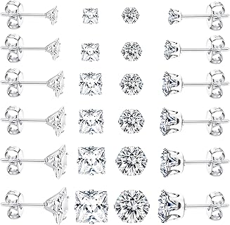 Dochais Diamant Ohrringe für Eleganz und Komfort, hypoallergen und aus 316L Chirurgenstahl, mit Zirkonia, perfekt für Herren und Damen jeden Alters