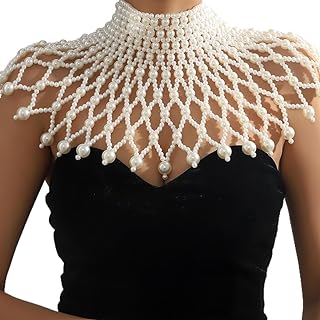 Elegant Pearl Body Chain, Adjustable Pearl Shoulder & Neck Jewelry, Summer Beach & Party Accessory, Crafted with Durable Zinc Alloy Chain, Timeless Style