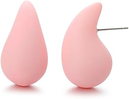 Chunky Acrylic Hoop Earrings, Lightweight Waterdrop Hoops Earrings, Hypoallergenic Trendy Jewelry for Women Girls