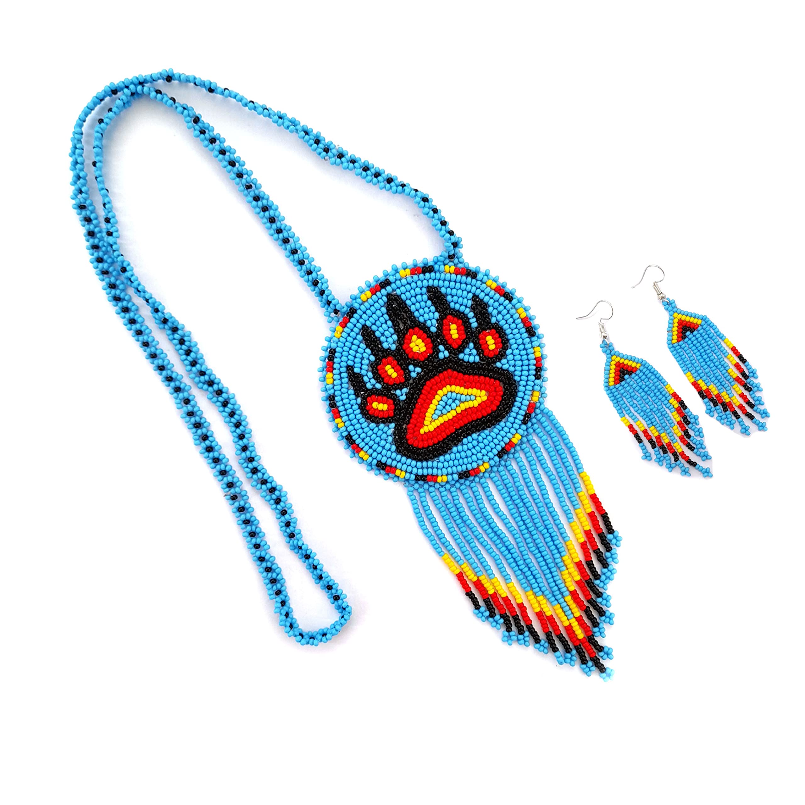 Lobster Clasp Native American Beaded Necklace with CZ Glass Seed Beads 11/0 for Women in Unique, Handcrafted Design