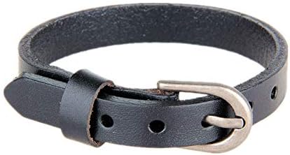 JczR.Y Punk Leather Belt Buckle Bracelet Cuff Men Vintage Wristband Adjustable Belt Bracelet Bangle for Women Fashion Jewelry Gift