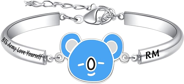 Box Chain Harry Potter Charm Bracelet - Stainless Steel Motivational Kpop Star Charms for Music Lovers - Unique Gift for Girls and Kpop Fans - Love Yourself Design