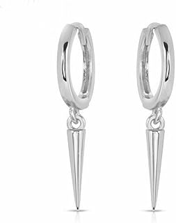 Gothic Punk Spike Earrings for Women Stainless Steel Minimalist Safety Pin Heart Spike Earrings Punk Y2K Black Dangle Earrings Fashion Personalized Halloween Christmas Goth Jewelry Gifts