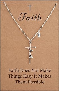 SANNYRA Cross Necklace for Women - Faith Necklace for Women - Initial Christian Jewelry for Women - 18K Gold/Rose Gold/Silver Plated 26 Letters Religious Cross Pendant Necklace Christmas Gifts