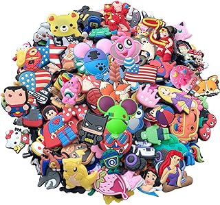 BesMaker 30,50,100,125pcs Random Shoe Charms for Shoes & Bracelets Wristband Party Christmas Gifts