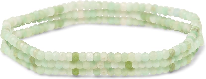 Mini Dainty Tiny Petite Seed Caviar Bead Stacking Round Faceted Genuine Natural Gemstone Light Green Burmese Jade Ball Stackable Strand Stretch Bracelet For Women Teen Adjustable