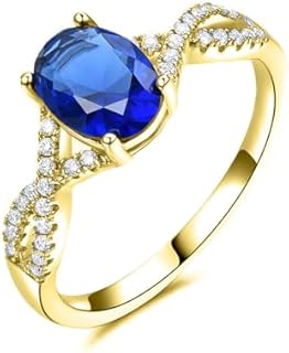 Elegant Solid Gold Oval Cut Blue Sapphire Engagement Ring - Perfect Gift for Anniversary or Mother's Day