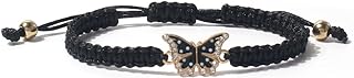 Butterfly Bracelet Adjustable String Butterfly Friendship Bracelets Cute Colorful Butterfly Crystal Charm Bracelets for Women Girls Gifts Jewelry for Party Favors Fairy Party Decorations