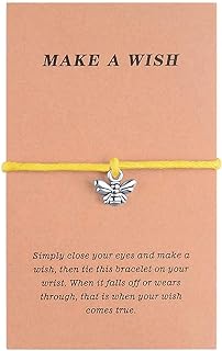 Bee Wish Bracelet Bee String Bracelet Bee Lovers Jewelry for Women Girls Mom Kids Handmade Jewelry Adjustable