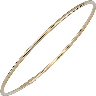 Kooljewelry 14k Gold 2 mm High Polish Slip-on Bangle Bracelet (yellow gold, white gold or rose gold)