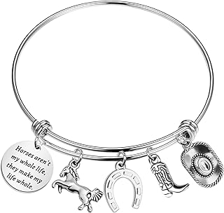 Chic Stainless Steel Horse Charm Bracelet with Box Chain and Spring Ring Clasp, Perfect Gift for Equestrians and Horse Lovers, Horseshoe Design