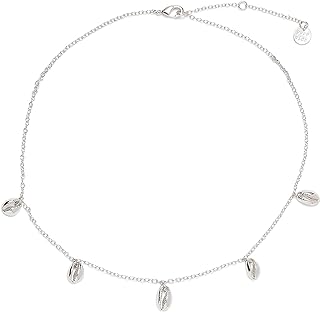 Dainty Silver-Plated Cowrie Seashell Choker Necklace with Lobster Clasp, Ideal for Women's Elegant Style