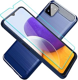 Cuoqing Funda Samsung Galaxy A22 5G con HD Película Protectora, Antigolpes y Forro de Silicona para Extra Protección de Cámara y Pantalla, Ideal para Usuarios Exigentes