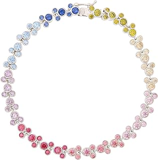 Disney Jewelry for Women and Girls, Sterling Silver Mickey Mouse Cubic Zirconia Tennis Bracelet