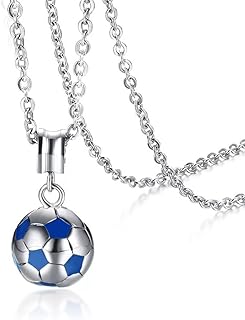 World Cup Jewelry Gift, Football Soccer Ball Pendant Necklace for Young women and Girls 18”