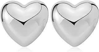 MUYAN Small Heart Stud Earrings for Women Love Heart Dainty Earrings Fashion Jewelry Gift