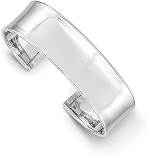 IceCarats 14k White Gold 18.5mm Cuff Bangle Bracelet Expandable Stackable Fine Jewelry For Women Gifts For Her