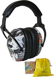 Gianico Casque Antibruit Enfant Dinosaures avec Protection Auditive dès 3 Ans, Coussinets Confortables et Bandeau Réglable, Idéal Apprentissage et Sorties Bruyantes